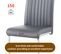 Lot De 4 Chaises Avec Structure En Métal Argenté, Assise Et Dossier En Pu Gris