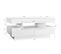 Table Basse Brillante Avec Bande Lumineuse LED Et 4 Tiroirs Blanc