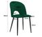 Chaise Lot De 2 Vert Structure En Métal Avec Pieds Réglables Velours