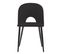 Chaise Lot De 2 Noir Structure En Métal Avec Pieds Réglables Velours