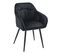 Lot De 2 Chaises Avec Pieds En Métal, Velours Noir