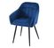 Lot De 2 Chaises Avec Pieds En Métal, Velours Bleu