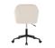 Fauteuil de bureau Chaise Pivotante 360° Avec Accoudoirs, Velours Beige Et Pieds Noirs