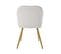 Lot De 2 Chaises Avec Pieds En Métal Et Coussins En Velours Beige