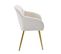 Lot De 2 Chaises Avec Pieds En Métal Et Coussins En Velours Beige