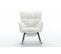 Fauteuil à Bascule Rocking Chair Fauteuil Relax Avec Repose-pieds Extractible, Blanc