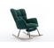 Fauteuil à Bascule Rocking Chair Fauteuil Relax Avec Repose-pieds Extractible, Vert