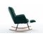 Fauteuil à Bascule Rocking Chair Fauteuil Relax Avec Repose-pieds Extractible, Vert