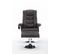 Fauteuil Relax Pivotant + Repose-pieds Avec Fonctions De Massage Et De Chauffage Pu Marron