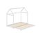 Lit Gigogne Lit Cabane 90/180 X 190 Cm Blanc