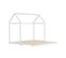 Lit Gigogne Lit Cabane 90/180 X 190 Cm Blanc