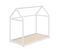 Lit Gigogne Lit Cabane 90/180 X 190 Cm Blanc