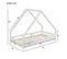 Lit Enfant Lit Cabane 90 X 200cm Avec Sommier Blanc