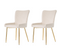 Lot De 2 Chaises Avec Pieds En Métal En Velours Beige