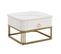 Lot De 2 Tables Basses Gigognes Haute Brillance Avec 1 Tiroir Blanc