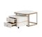 Lot De 2 Tables Basses Gigognes Haute Brillance Avec 2 Tiroirs Blanc