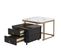 Lot De 2 Tables Basses Gigognes Haute Brillance Avec 2 Tiroirs Noir