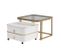 Lot De 2 Tables Basses Gigognes Haute Brillance Avec 2 Tiroirs