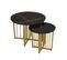 Lot De 2 Tables Basses Gigognes Rondes 50/70cm Noir