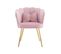 Fauteuil Fixe Avec Coussin Papillon Et Pieds En Métal Rose