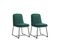 Lot De 2 Chaises En Velours Avec Structure En Métal Vert