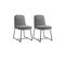 Lot De 2 Chaises En Velours Avec Structure En Métal Gris