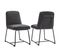 Lot De 2 Chaises En Lin Avec Structure En Métal Gris