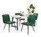 Lot De 4 Chaises En Velours Avec Structure En Métal Vert