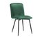 Lot De 4 Chaises En Velours Avec Structure En Métal Vert