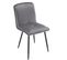 Lot De 4 Chaises En Velours Avec Structure En Métal Gris