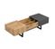 Table Basse Coulissante Avec Rangement Caché Style Industriel 155 X 55 X 22 Cm