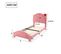 Lit Enfant 90x200cm Tête De Lit Réglable En Hauteur Rose