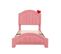 Lit Enfant 90x200cm Tête De Lit Réglable En Hauteur Rose