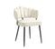 Lot De 2 Chaises Velvet Avec Accoudoirs Et Pieds En Métal Blanc