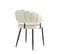 Lot De 2 Chaises Velvet Avec Accoudoirs Et Pieds En Métal Blanc