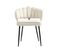 Lot De 2 Chaises Velvet Avec Accoudoirs Et Pieds En Métal Blanc