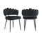 Lot De 2 Chaises Velvet Avec Accoudoirs Et Pieds En Métal Noir