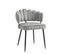 Lot De 2 Chaises Velvet Avec Accoudoirs Et Pieds En Métal Gris