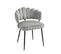 Lot De 2 Chaises Velvet Avec Accoudoirs Et Pieds En Métal Gris