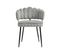 Lot De 2 Chaises Velvet Avec Accoudoirs Et Pieds En Métal Gris