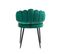 Lot De 2 Chaises Velvet Avec Accoudoirs Et Pieds En Métal Vert