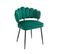 Lot De 2 Chaises Velvet Avec Accoudoirs Et Pieds En Métal Vert