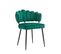 Lot De 2 Chaises Velvet Avec Accoudoirs Et Pieds En Métal Vert