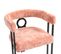 Lot De 2 Chaises Avec Accoudoirs Et Pieds En Métal Rose