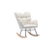 Fauteuil À Bascule Chaise À Bascule Rocking Chair Fauteuil Relax Fabric Blanc