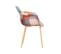 Fauteuil Oraz Patchwork Rouge - Terracotta