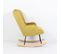 Fauteuil à Bascule H92 Velours Jaune Curry - Jaune