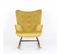 Fauteuil à Bascule H92 Velours Jaune Curry - Jaune