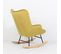 Fauteuil à Bascule H92 Velours Jaune Curry - Jaune