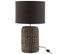 Lampe à Poser Béton et Coton "scratch" 46cm Gris